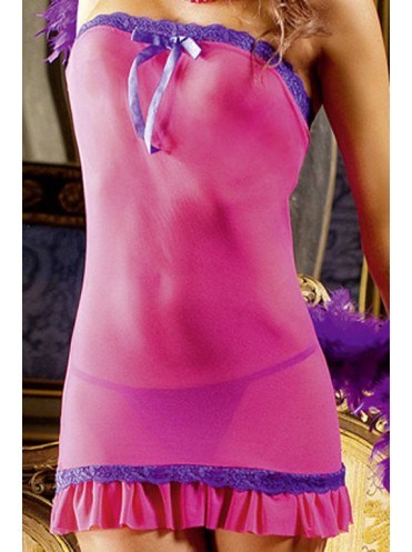 Прекрасное мини-платье OS (42-46), розовый